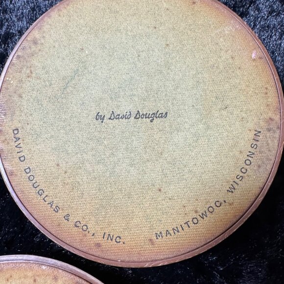 Vintage David Douglas Wooden & Brass Candle Holders - Set Of 2 - Picture 5 of 7